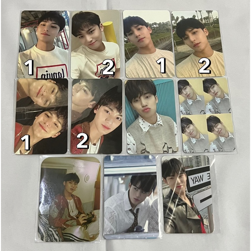 [OFFICIAL] SEVENTEEN MINGYU WONWOO PHOTOCARD + BOOKMARK HENGGARAE