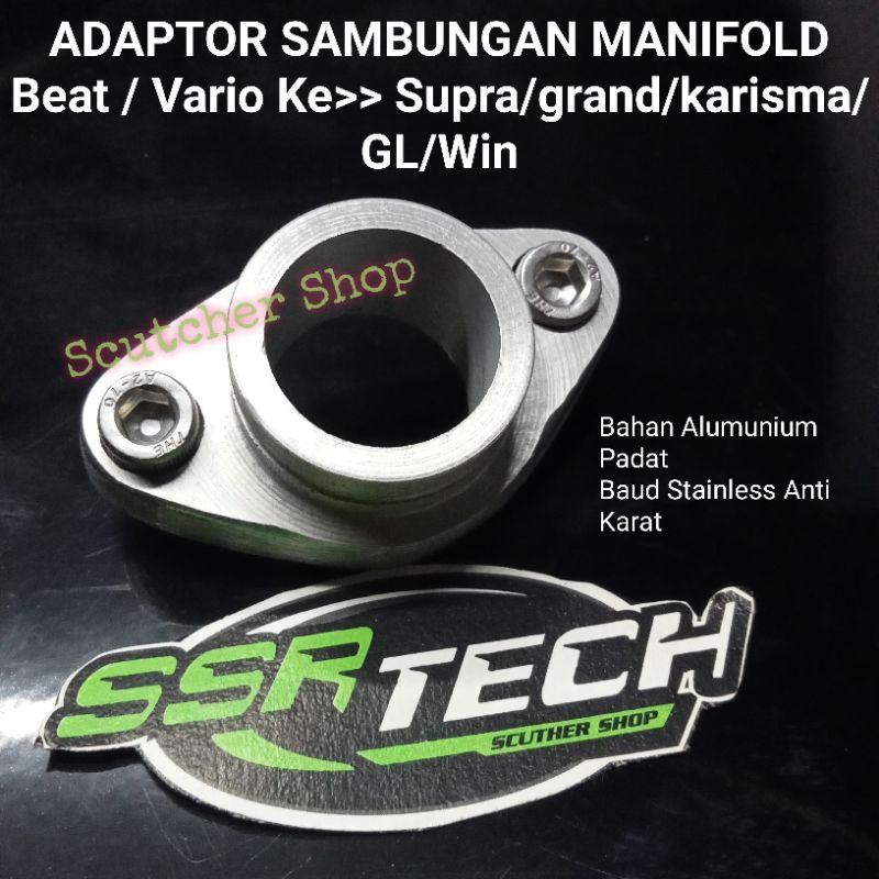 Adaptor Sambungan Manifold Beat Vario Karburator Supra Grand Win GL Pro