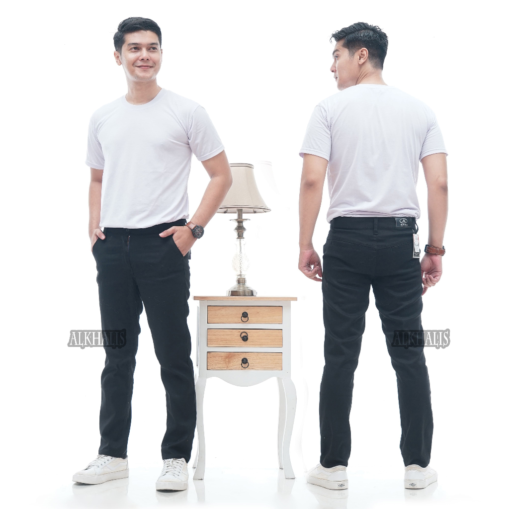 CELANA PRIA CHINO Slim fit Panjang Kerja kantor Santai Liburan Cowok Gentleman Boy Skinnyhtytth