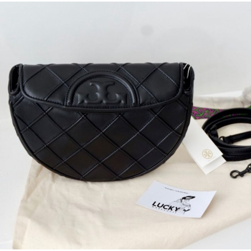 Tory Burch Fleming Crescent In Black - ORIGINAL 100%