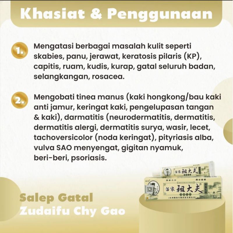 salep gatal ampuh 100%#ZUDAIFU asli, utk eksim &amp; jamur.