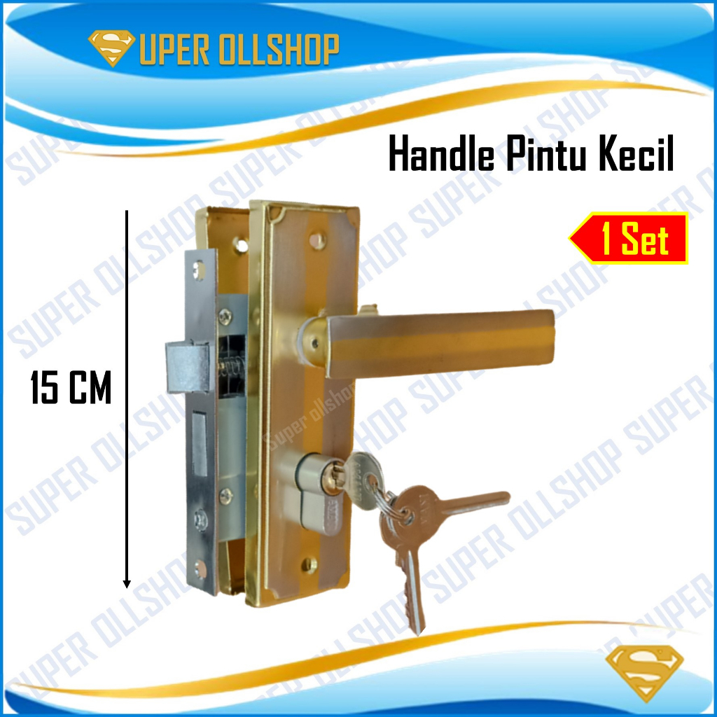 Kunci Slot Pintu Rumah Kecil / Kunci Pintu Rumah Silinder Handle Pintu Komplit / Handle Full Set Kunci Pintu Kamar