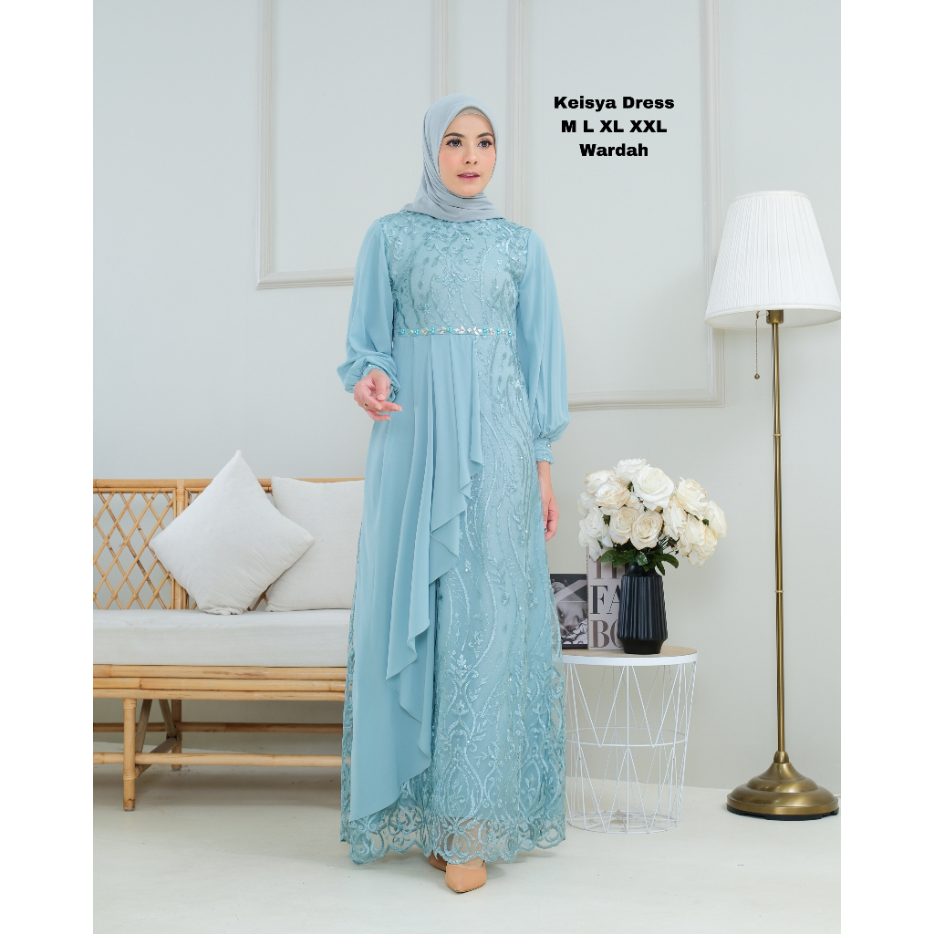 GAMIS TERBARU KEISYA DRESS TILE MIX CERUTY PREMIUM // GAMIS PESTA TERBARU // DRESS WANITA // PRODUK TERLARIS // GAMIS MODERN // DRESS MODERN // GAMIS WANITA MUSLIM // GAMIS BRUKAT // GAMIS KOMBINASI