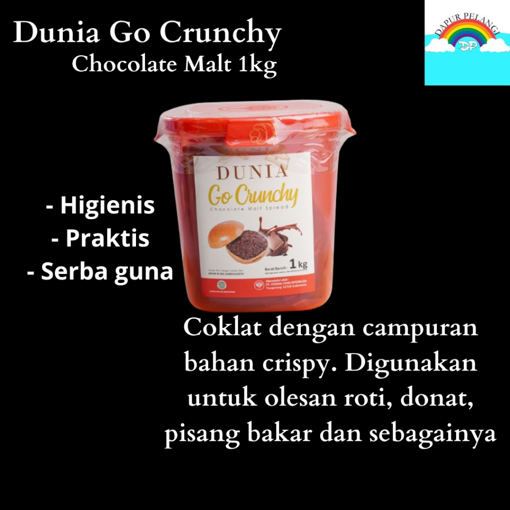 

Coklat Crispy/Dunia Go Crunchy Chocolate Malt 1kg