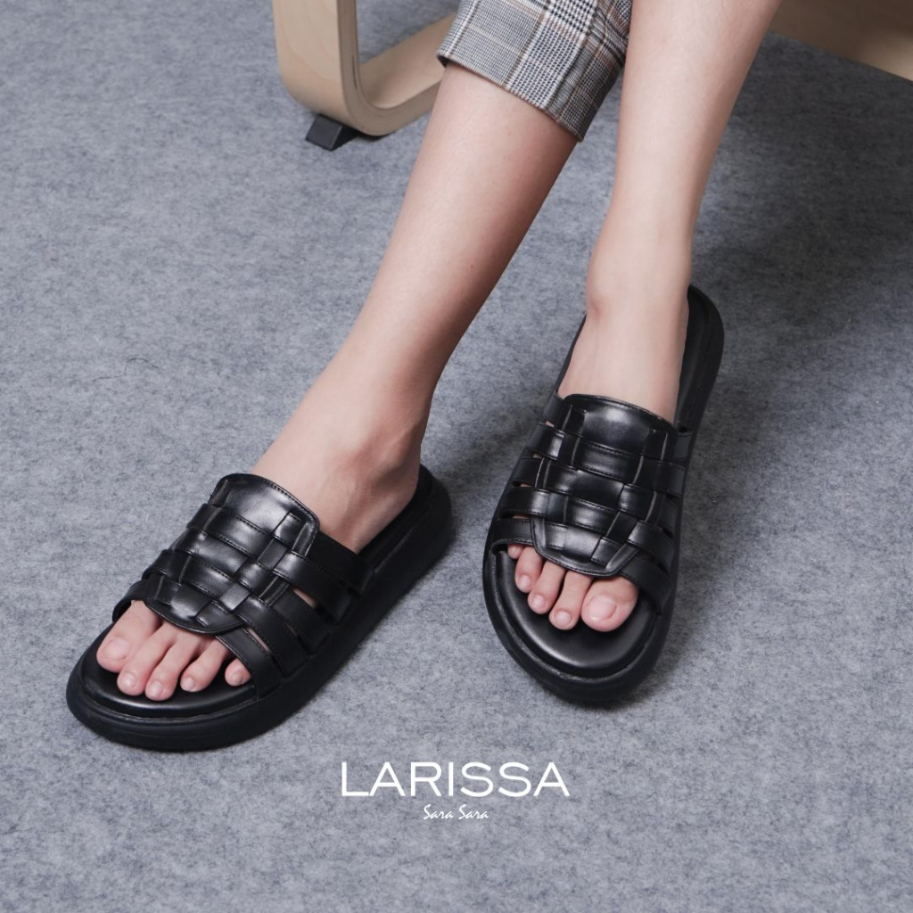 Sara Sara LARISSA Sandal Flat Wanita sendal selop tinggi sandal empuk terbaru