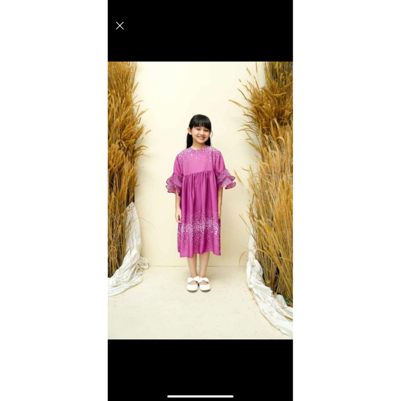 NEW Andaya Dress Girl Aruna 7-8 thn WEARING KLAMBY