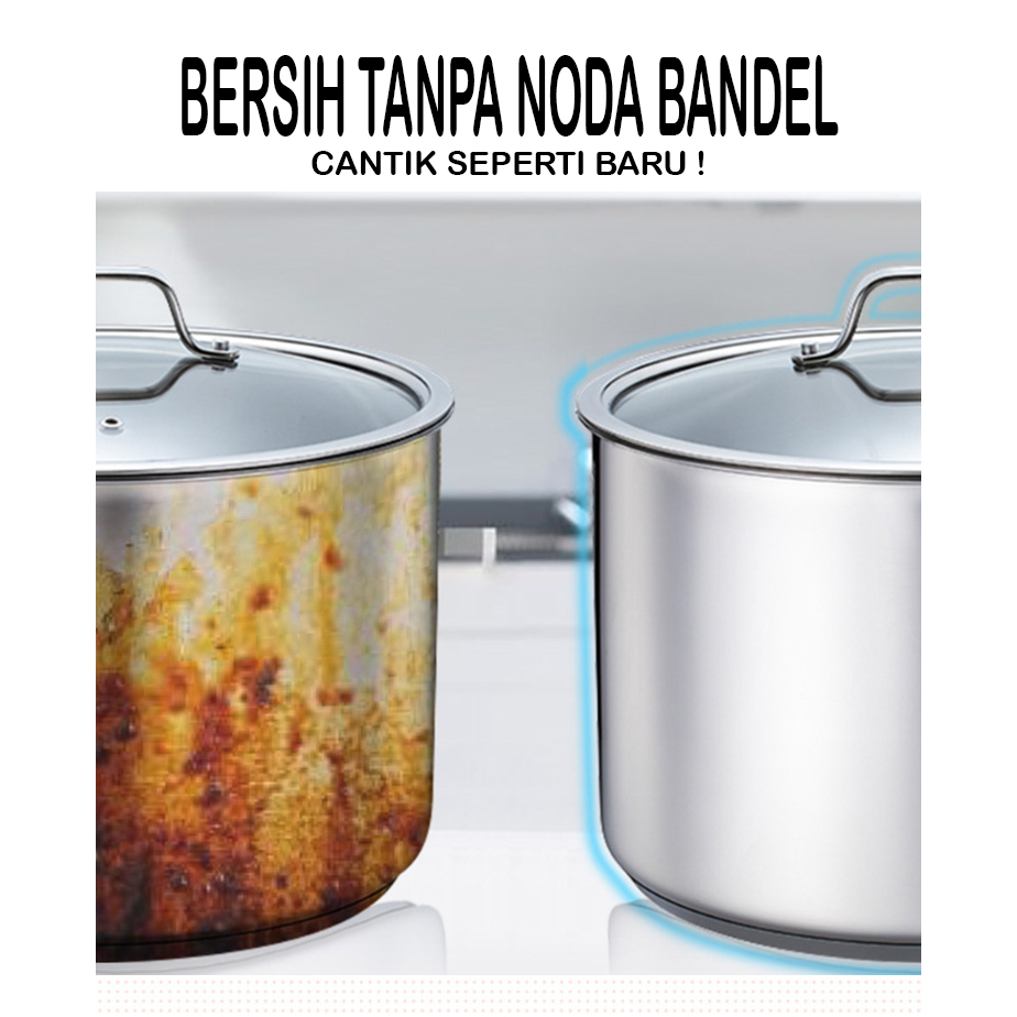 Krim Penghilang Kerak Panci / Pasta Pembersih Noda Gosong Hangus Karat Stainless Besi