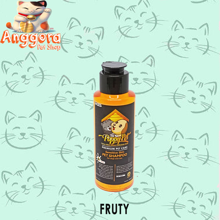 Shampoo Kucing &amp; Anjing POPPY PET Wangi Premium Pet care 100ml