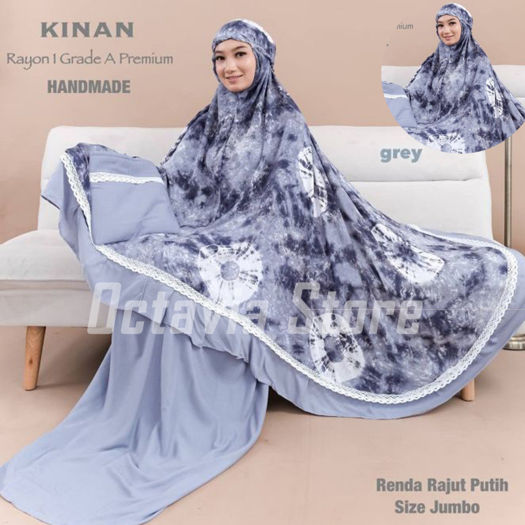 Mukenah Jumbo Rayon Premium motif Ori By Kinan