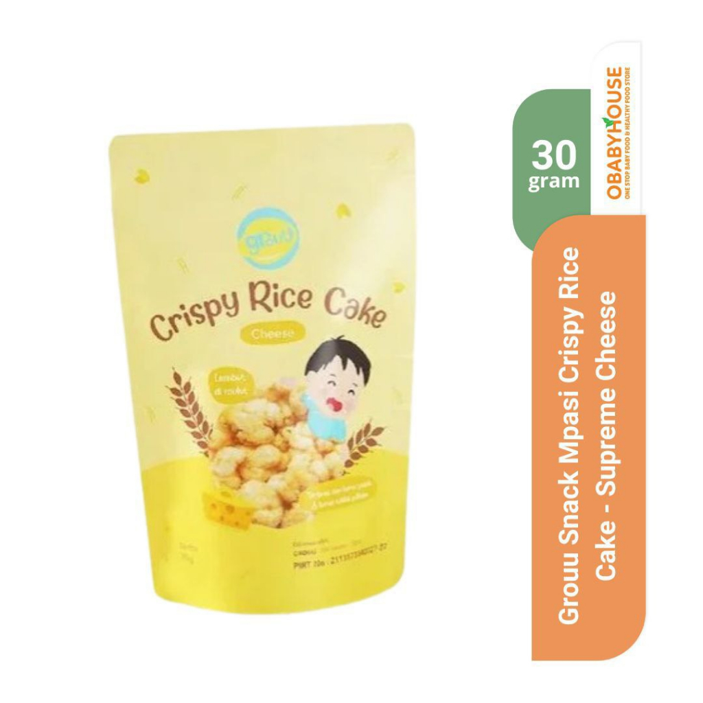 Grouu Snack Mpasi Crispy Rice Cake - Supreme Cheese 30 gr