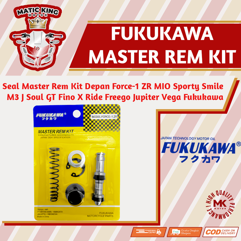 Seal Master rem kit depan MIO Sporty Smile J M3 Soul GT Fino X Ride Freego Jupiter  Vega Fukukawa