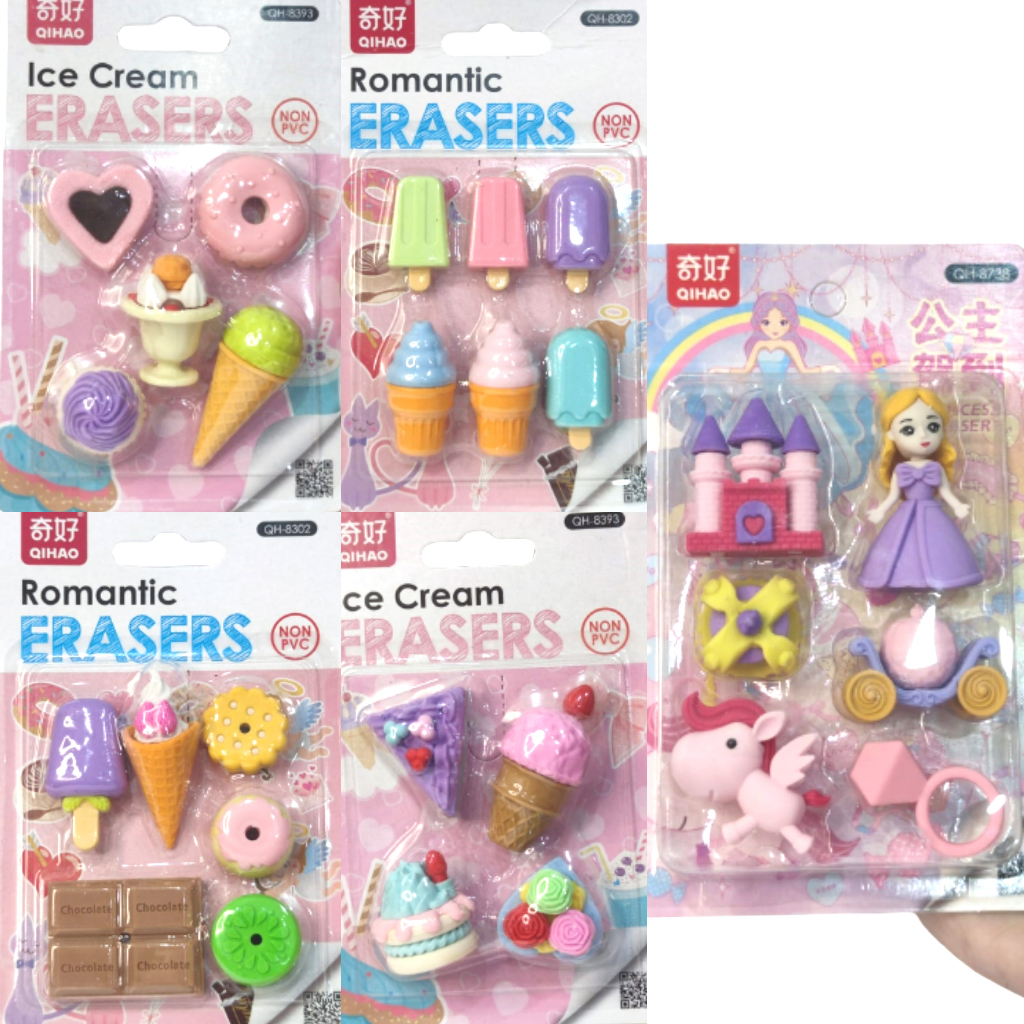 

Penghapus lucu 1 Set Cake Ice Cream Donat Kue Princess Putri - koleksi penghapus kue