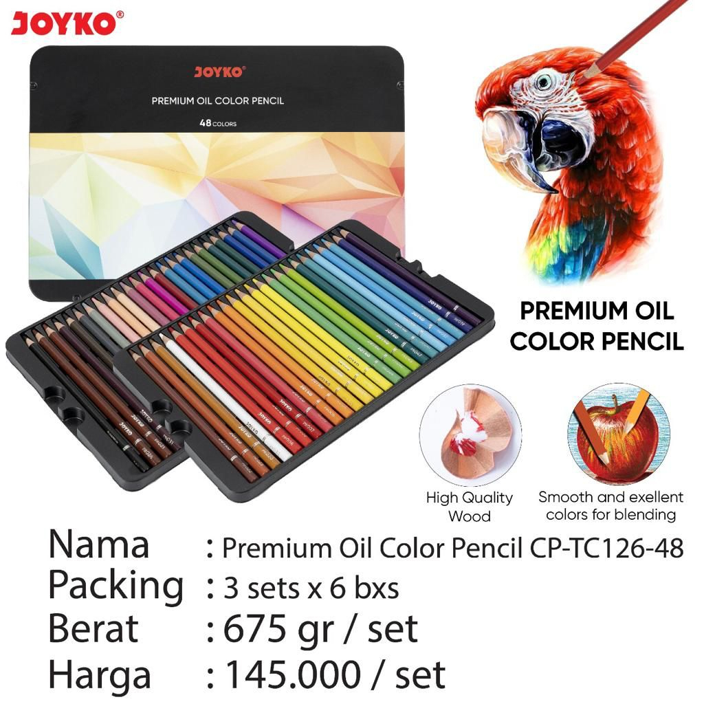 

Pensil Warna Joyko Premium Oil Colour TC-126 (48 WARNA)