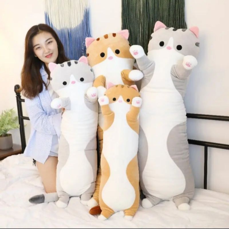 Bantal Guling Kucing Mewah Tinggi 60cm SNI Halus dan Lembut