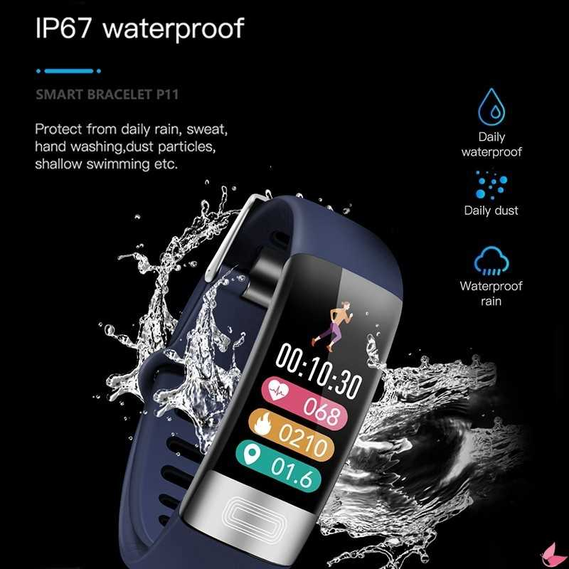 SKMEI Smartwatch Sport Fitness Tracker Heart Rate Sp02 Waterproof - P11 Plus