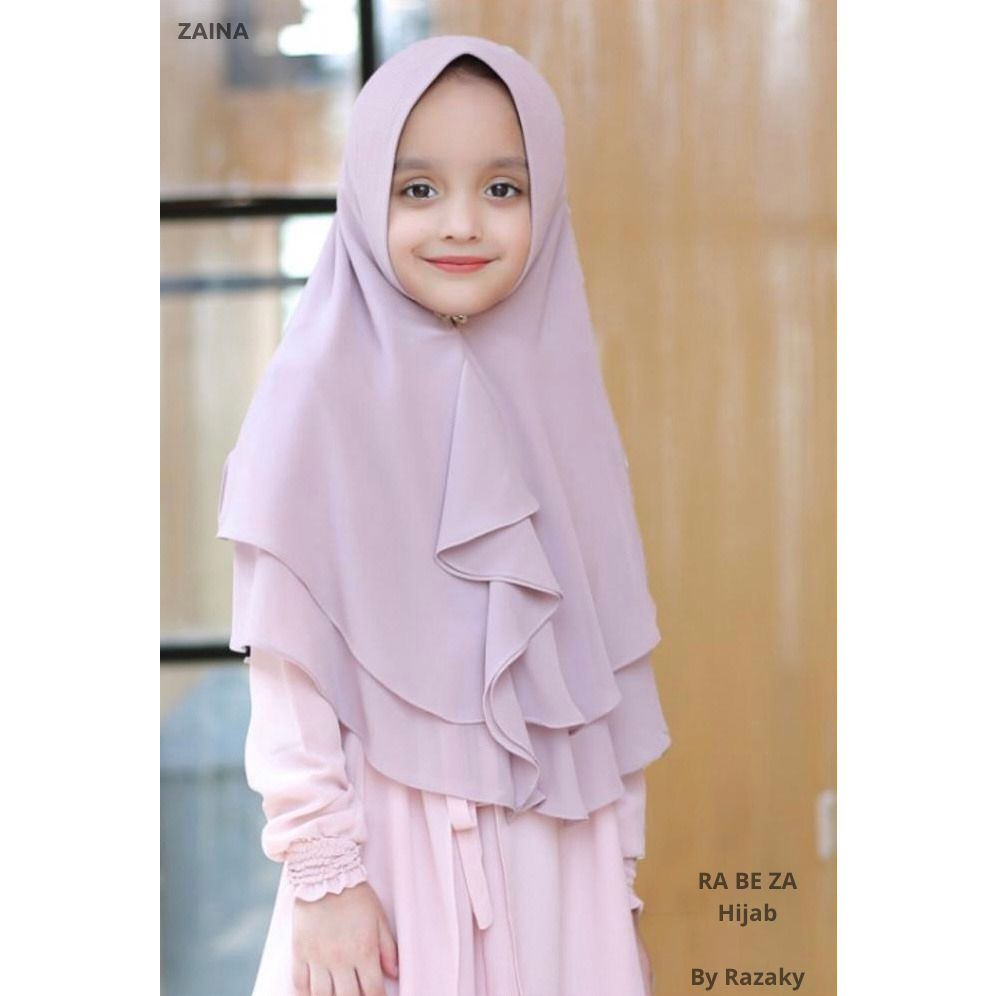 JILBAB ANAK HIJAB KERUDUNG ANAK PEREMPUAN 7 - 12 TAHUN  HIJAB CERUTI PREMIUM / BABYDOLL ANAK INSTAN 