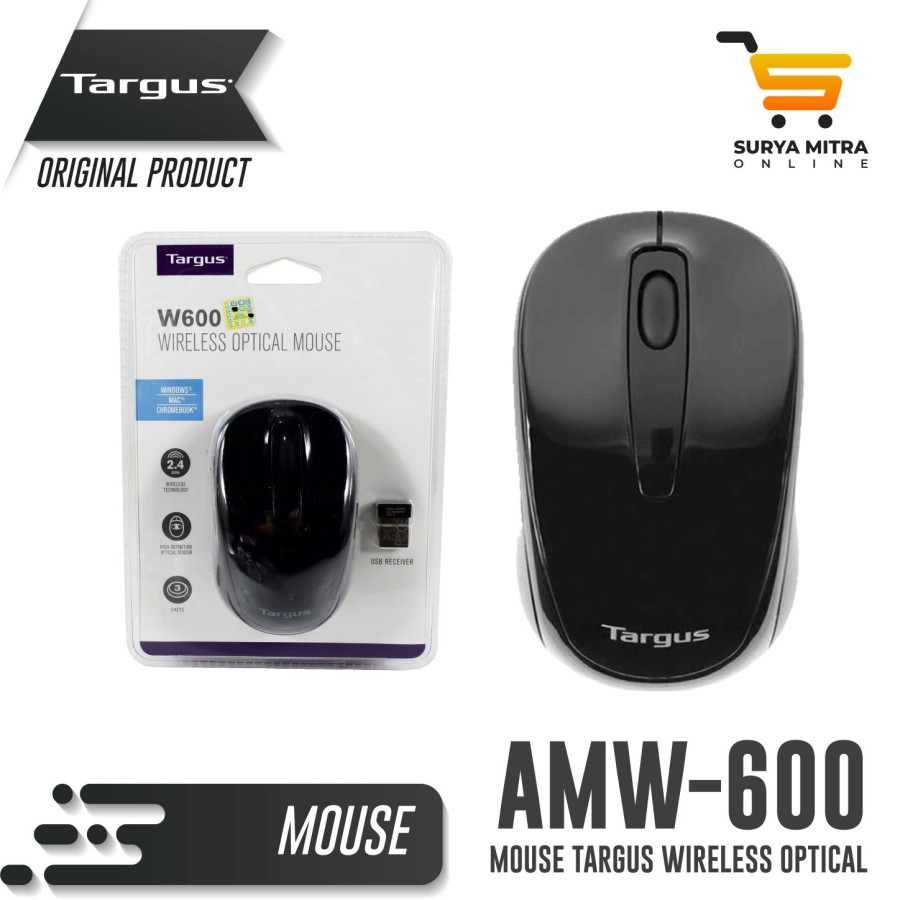 Mouse TARGUS AMW60003 - W600 Wireless Optical Mouse