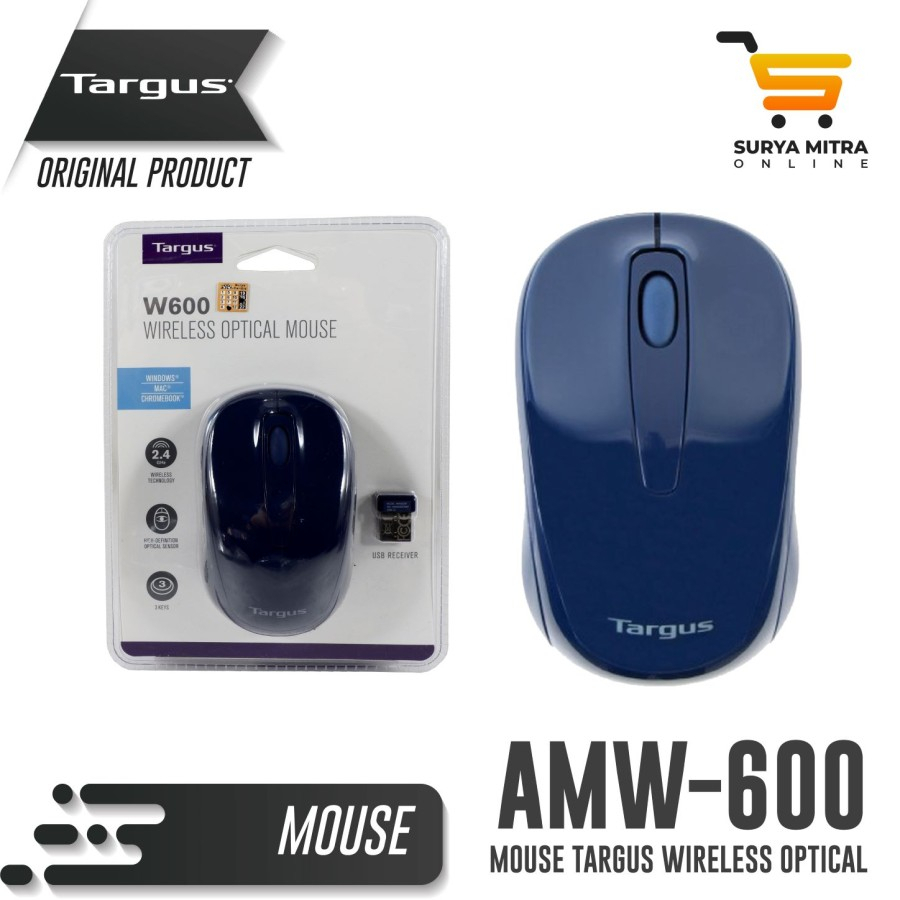 Mouse TARGUS AMW60003 - W600 Wireless Optical Mouse