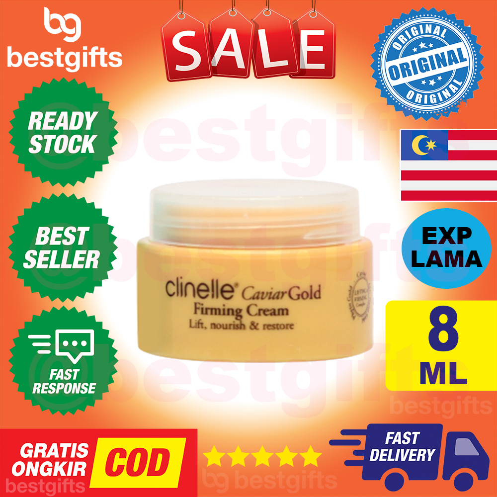 [TRAVEL SIZE] CLINELLE CAVIARGOLD FIRMING CREAM PELEMBAB WAJAH ANTI PENUAAN 8 ML