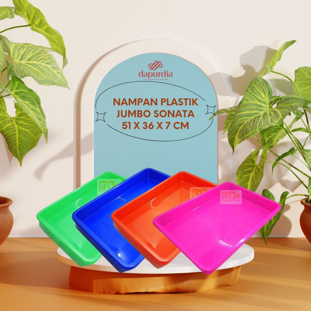 DIANSARI Nampan Plastik Jumbo Sonata 51 x 36 x 7 Cm Random Colour