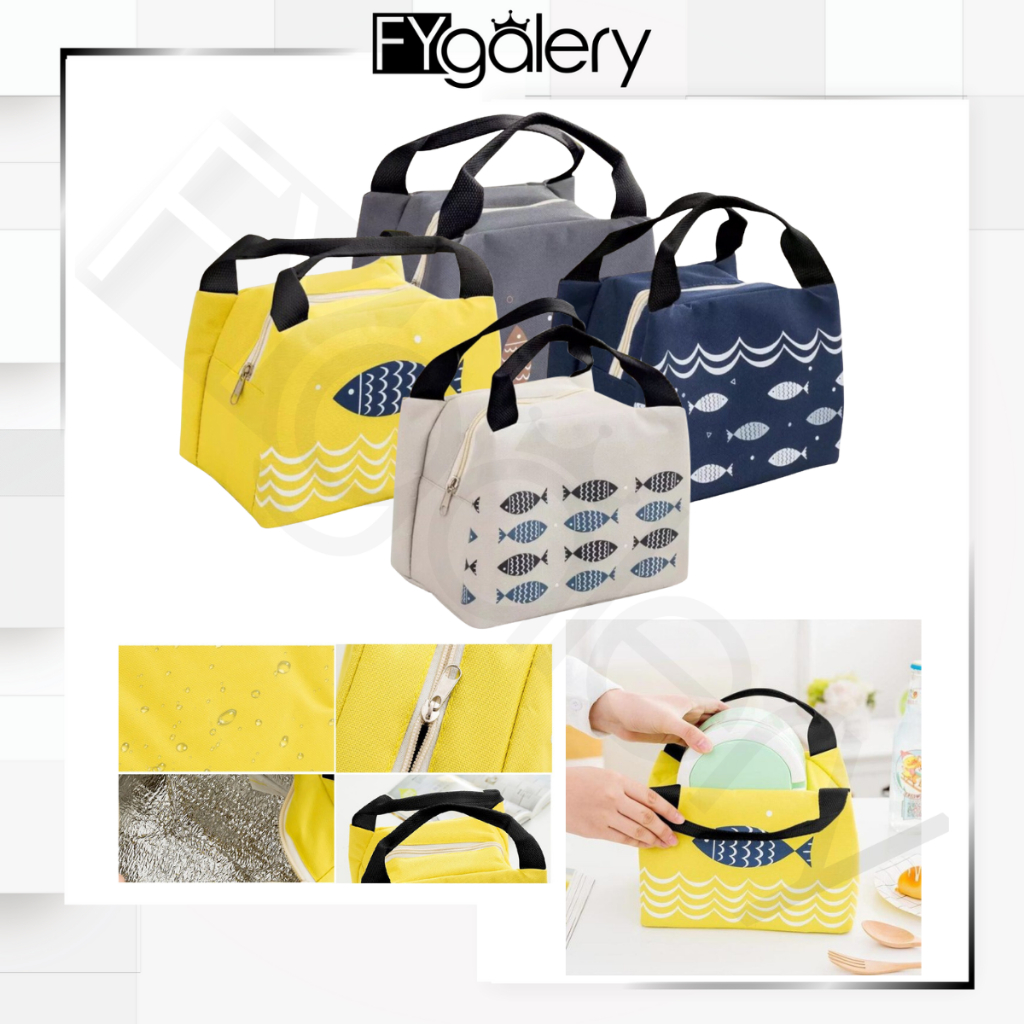 FYGALERY HL0014 Tas Bekal Karakter Tas Makan Anti Dingin Lunch Bag Cooler Bahan Oxford