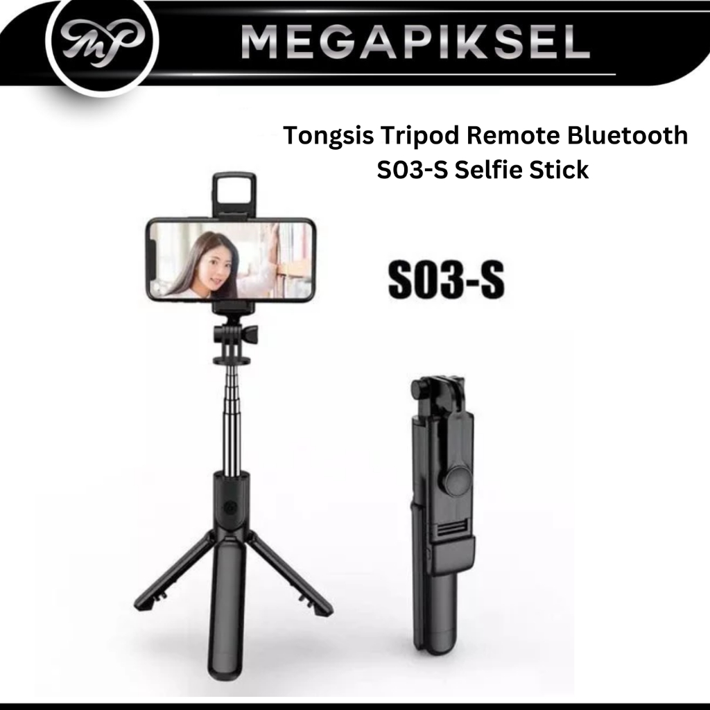 Tongsis Tripod Remote Bluetooth S03-S Selfie Stick S03S / S 03