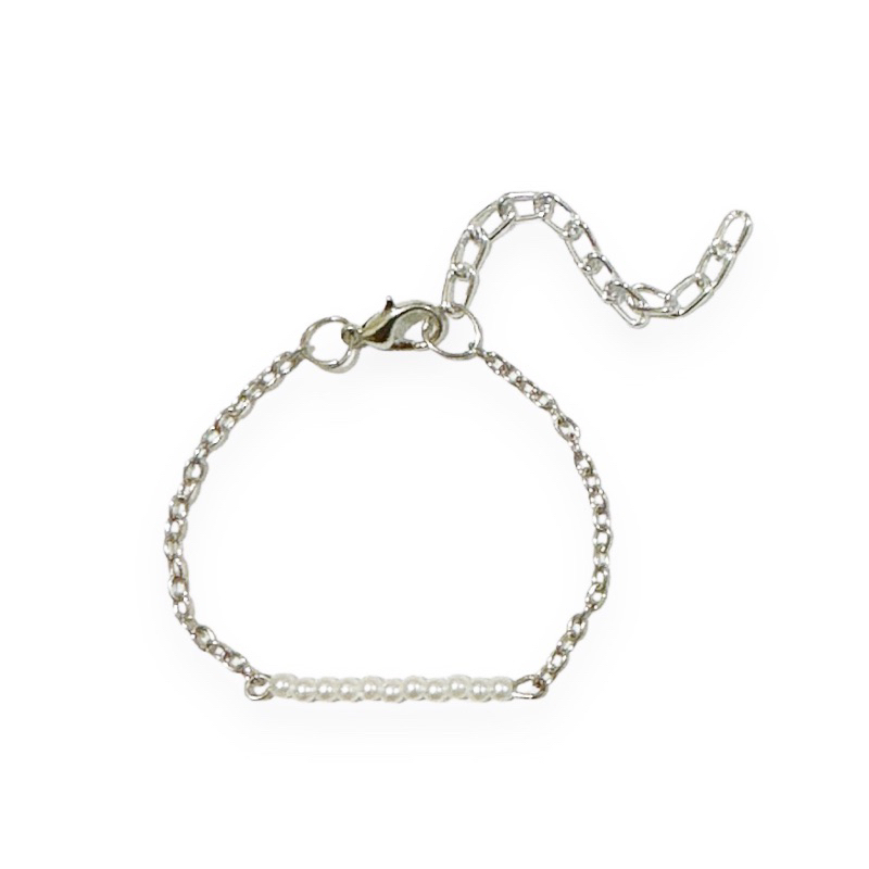 Behati Pearl Simple Korean Bracelet Gelang Rantai Mutiara Korea