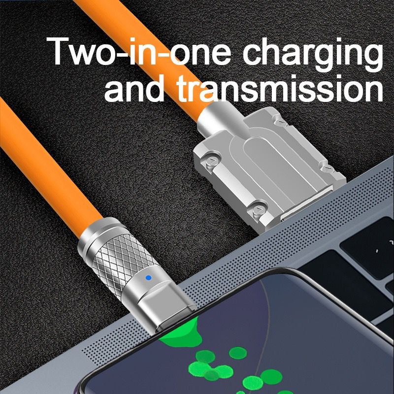 Kabel Data / Charger Micro USB / Type C / Lightning Fast Charging 120W 6A Bahan Silikon Tebal