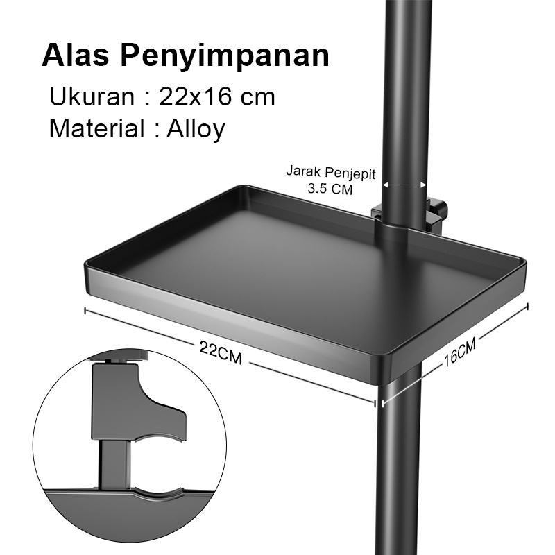 TRIPOD PROYEKTOR | STANDING TRIPOD L26 BIRU Adjustable 360 Derajat Universal | BRACKET TIANG PROYEKTOR