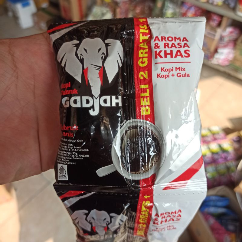 

Kopi Tubruk Gajah Kopi + Gula Sachet Renceng Isi 10 Pcs