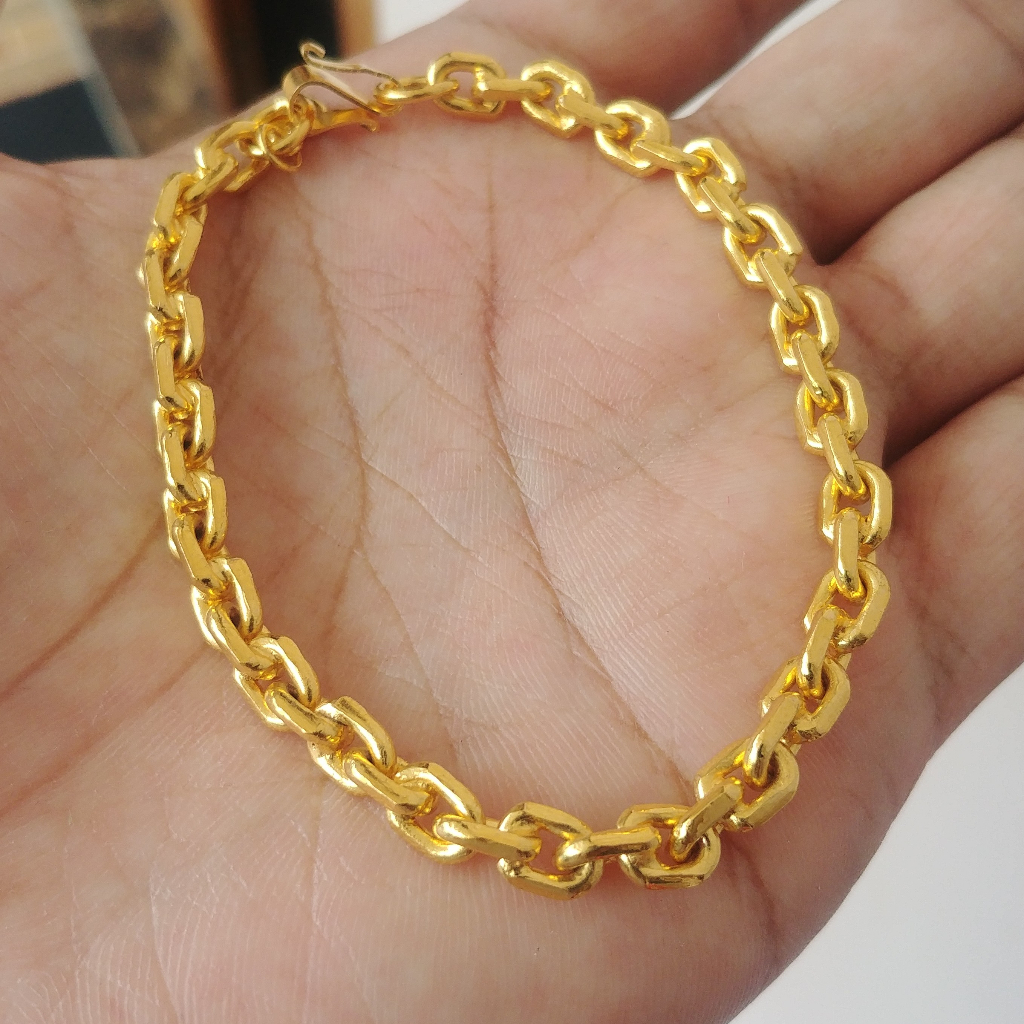 Gelang Rantai Nori Lapis Emas 24k