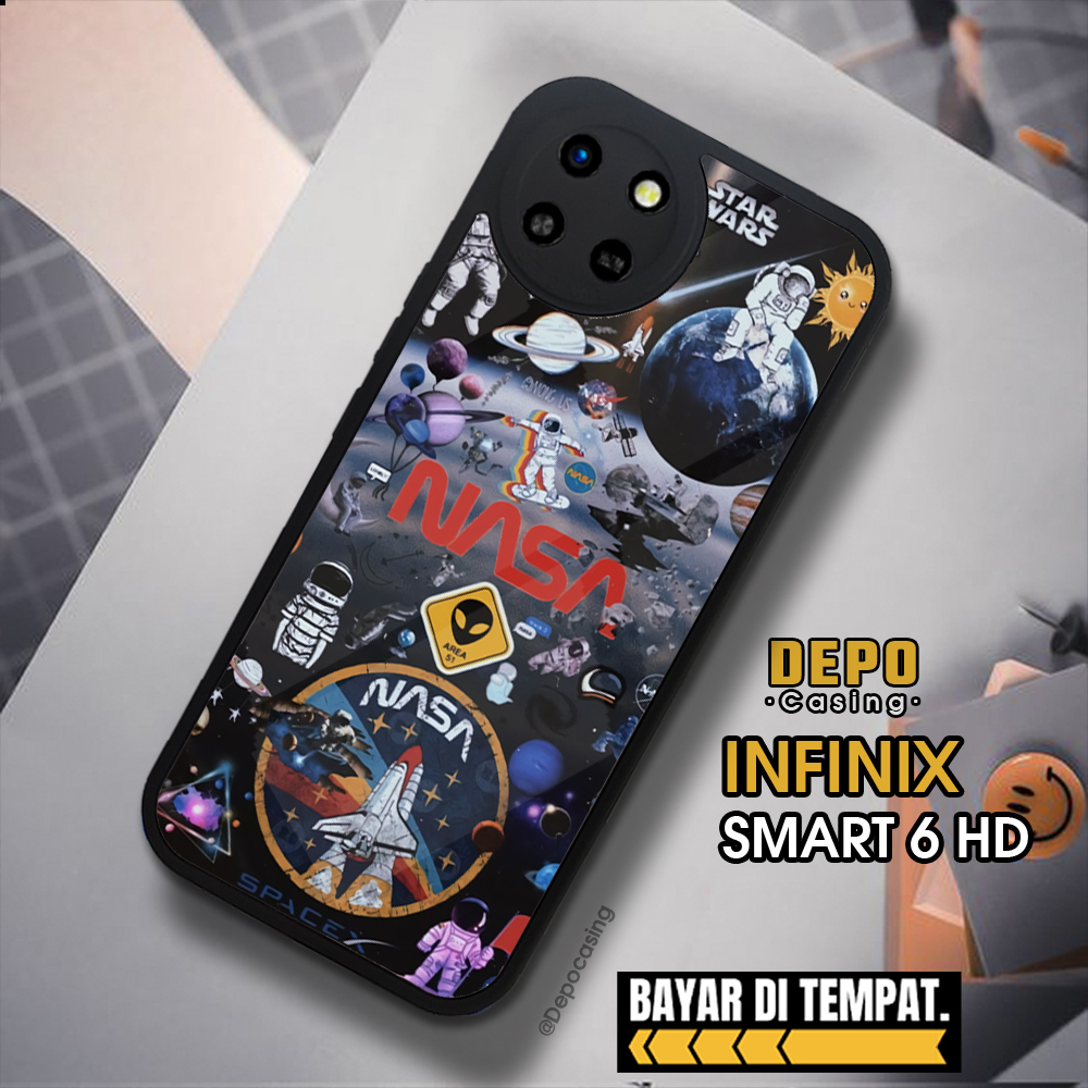 Case Infinix Smart 6 HD Casing Infinix Smart 6 HD Depo Casing [NASA] Case Glossy Case Aesthetic Cust