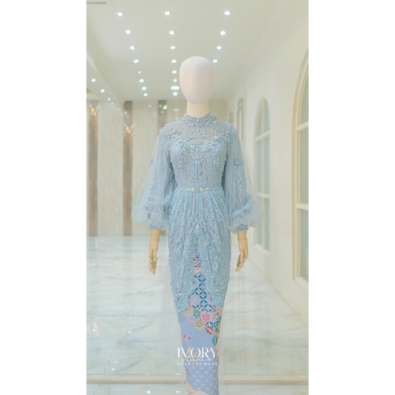 SEWA KEBAYA IVORY | Kebaya Ivory Ice Blue | Lamaran Wisuda Kondangan