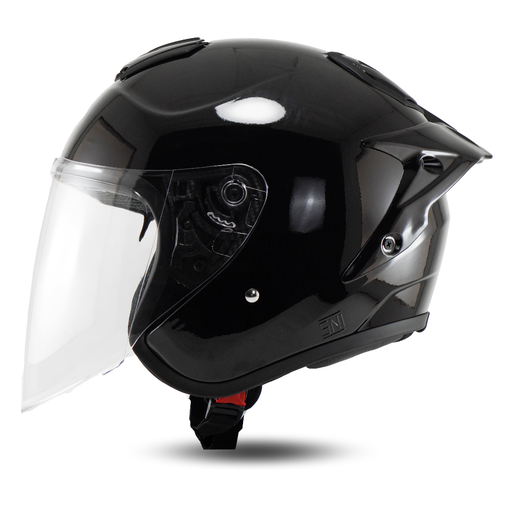 Helm Paket Ganteng Half Face Cosmic Solid Visor Clear Kyoto Osaka Spoiler