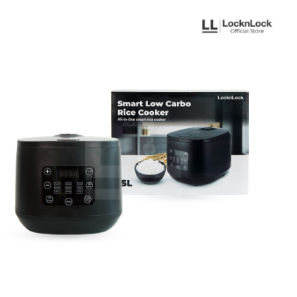 LocknLock Smart Low Carbo Rice Cooker 5L - EJR353BLK