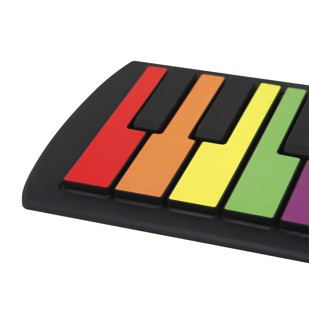 Rixton 49 Key Rainbow Hand Roll Piano Portable Foldable Multi-function USB Electronic Piano Pemula Berlatih Bermain Piano Elektronik