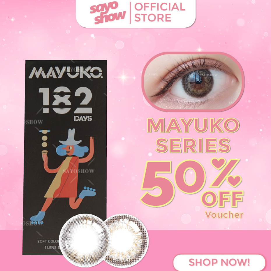 SAYOSHOW - Softlens MAYUKO Normal, Minus 1.00 S/D 8.00 (14 mm)