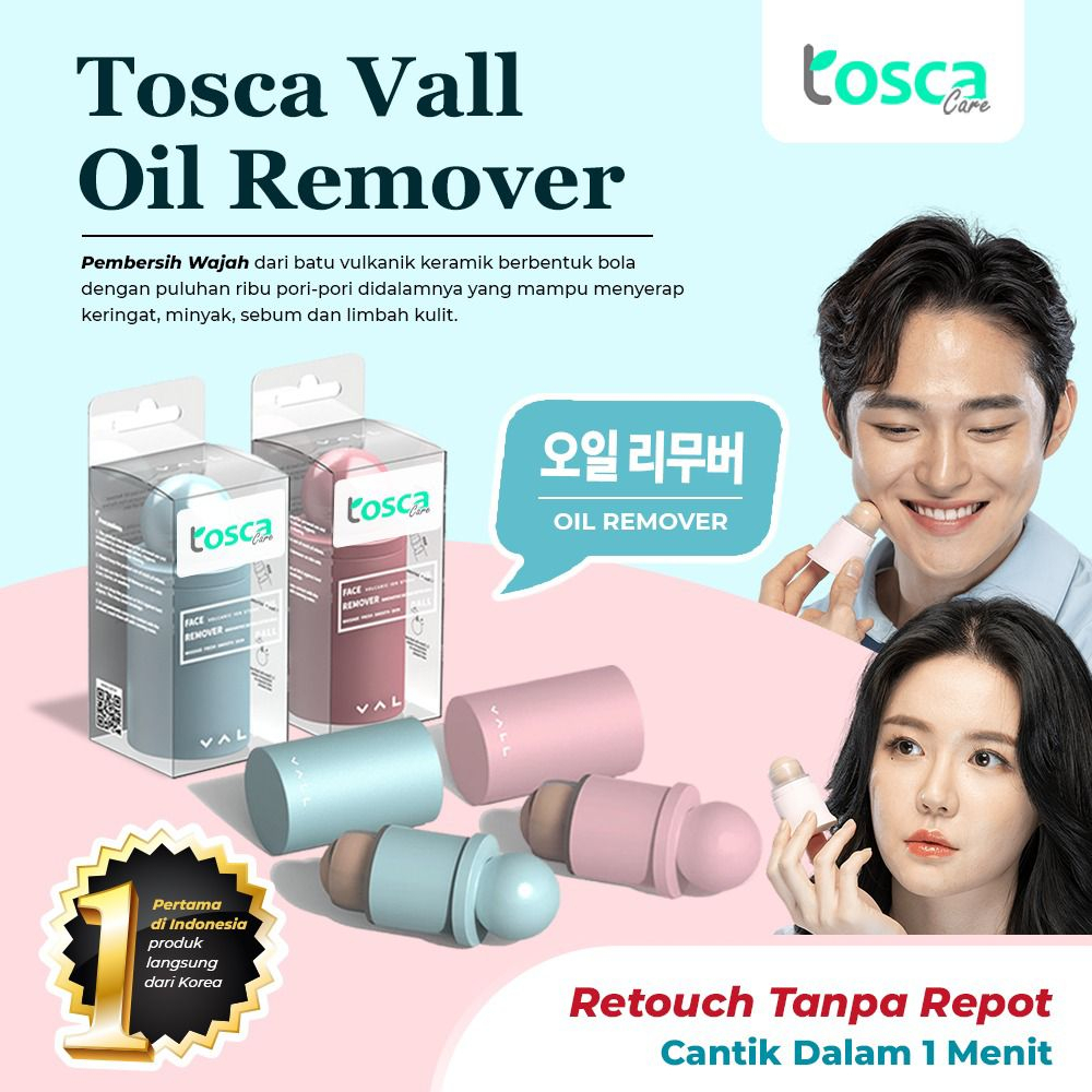 TOSCA Vall Oil Remover Penyerap Minyak dan Sebum Wajah Face Roller Pembersih Minyak