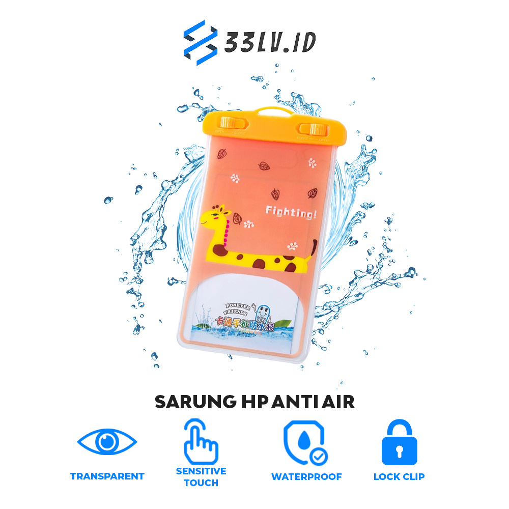 【33LV.ID】Sarung Handphone Motif Anti Air / Waterproof Handphone Pouch