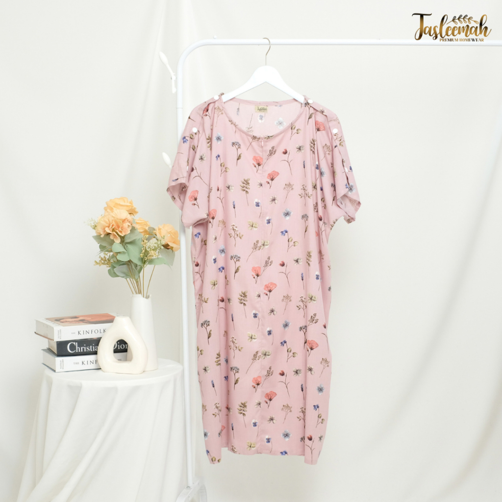 [BAJU INFUS &amp; MELAHIRKAN] Jehan Dress Rayon Premium Selutut | Baju Hamil Menyusui