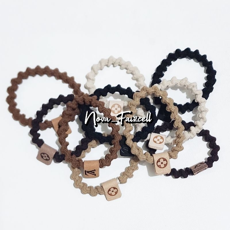 Ikat Rambut Kerut Series Kecoklatan Premium Karet rambut Dewasa