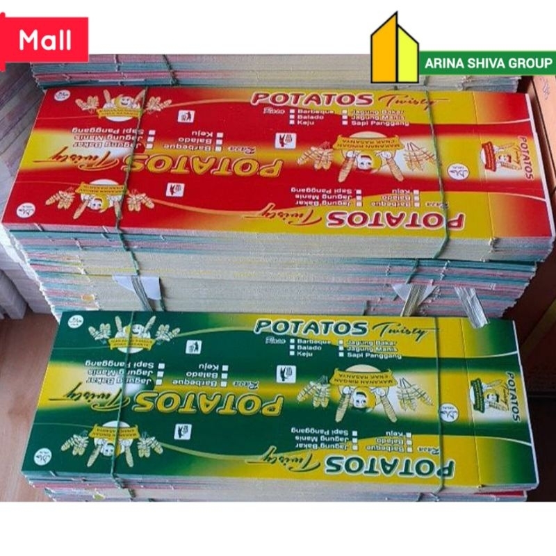 

100 LEMBAR KERTAS KENTANG ULIR BAHAN IVORY FOIL UKURAN 35 × 13 CM | KOTAK KENTANG SPIRAL | BOX KENTANG TORNADO | DUS KENTANG ULIR/SPIRAL HIGH QUALITY | ARINA SHIVA GROUP 4230