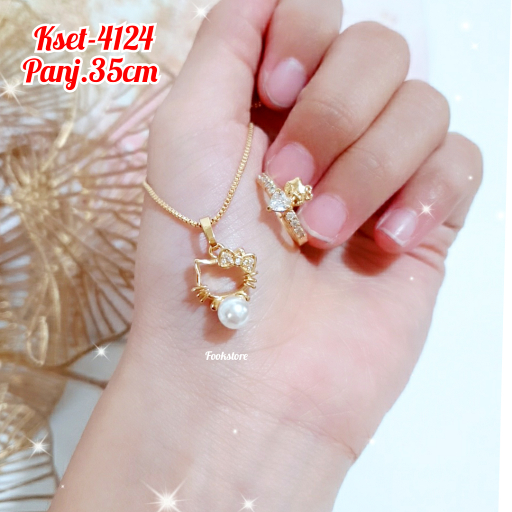 SET PERHIASAN KALUNG ANAK GRATIS CINCIN ANTI ALERGI/KSET-4069