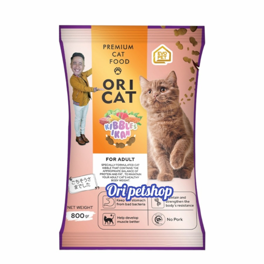 GRAB/GOJEK 10 pcs  - Makanan Kucing ORI cat food premium /oricat adult paket 800gr freshpack