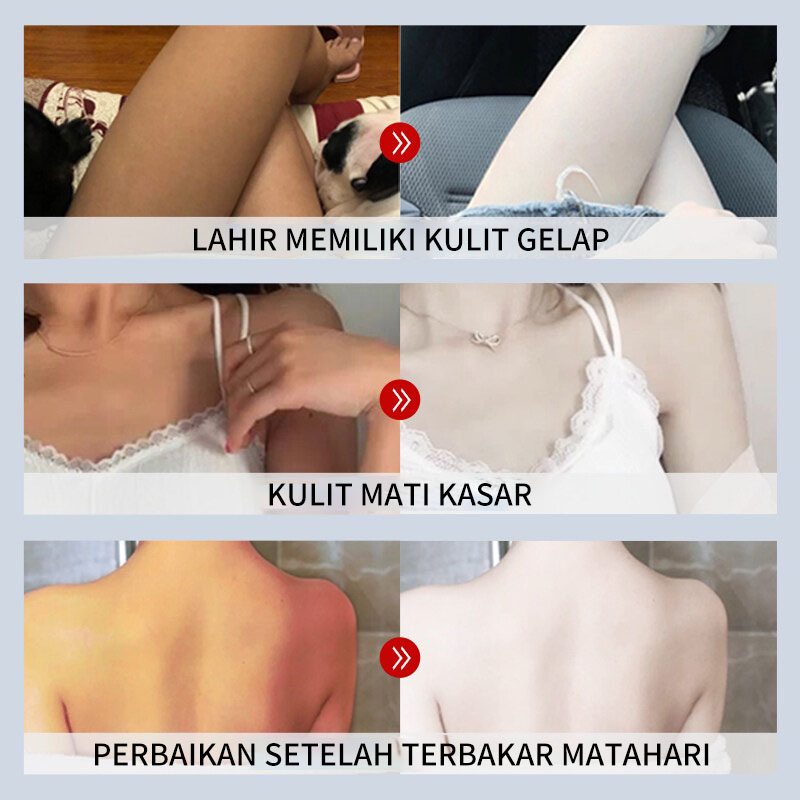 Losion tubuh pemutih halus dan lembut dengan niacinamide untuk memutihkan dan melembapkan kulit seluruh tubuh, dengan efek harum yang tahan lama.