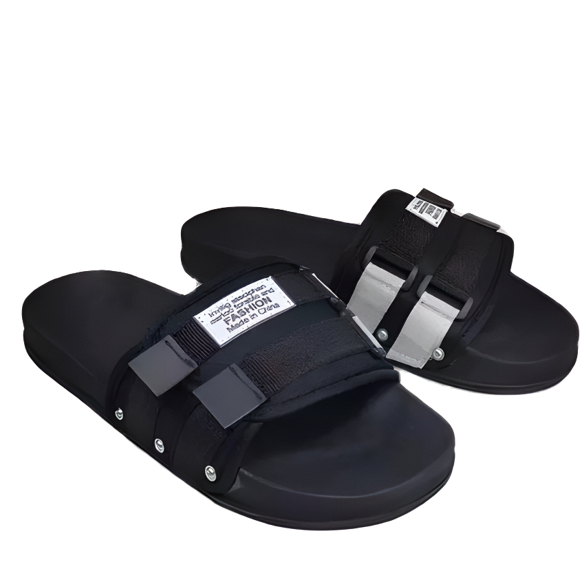 TERLARIS Sandal Slop Pria Fashion Slip On Dewasa Anti Slip Terbaru 2023-PVC NBH.02 Putih