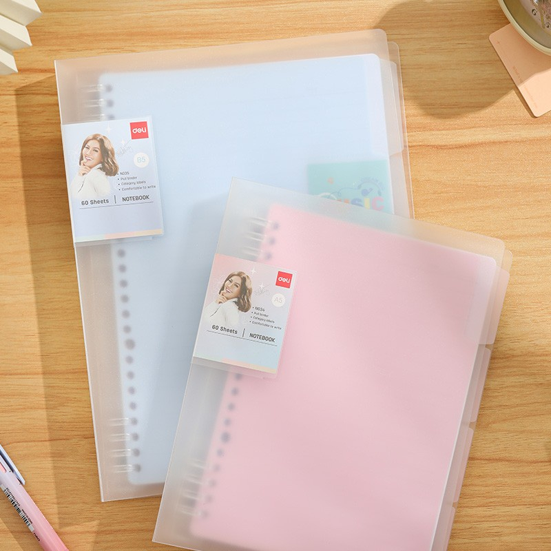 

R2GO - Deli CN03X Loose Leaf Notebook X Agnez Mo / Binder Buku Catatan Transparent
