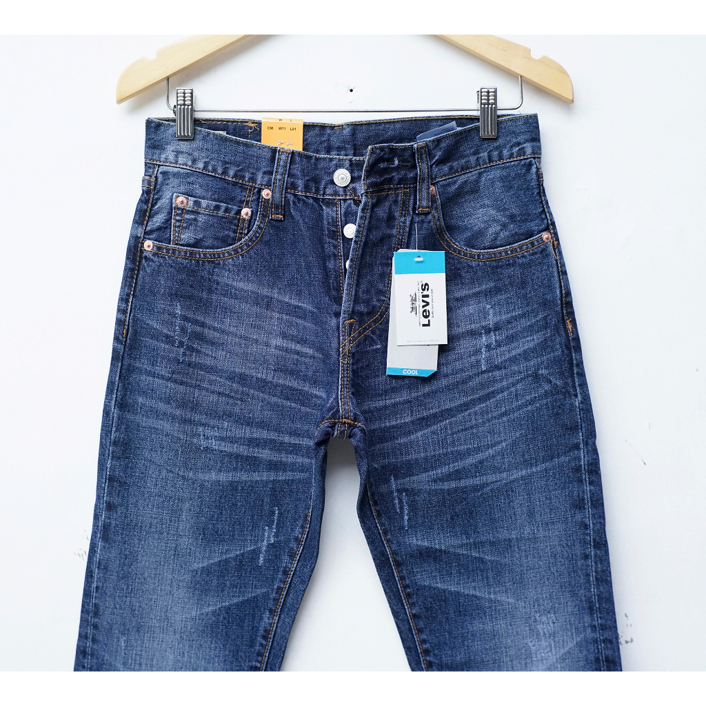 Levis 501 Destroy - Celana Jeans Pria - Bonus Paperbag