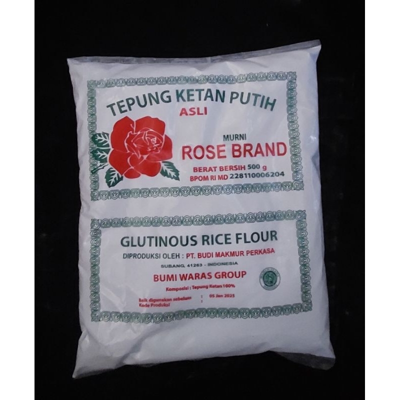 

Tepung beras ketan Rose Brand 500 gram