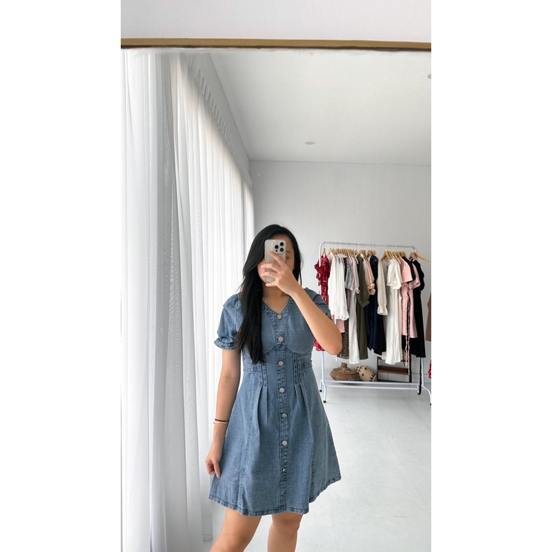 [ LittleBigCloth ] Denise Denim Dress // Dress Jeans Wanita Dress Jeans Bigsize